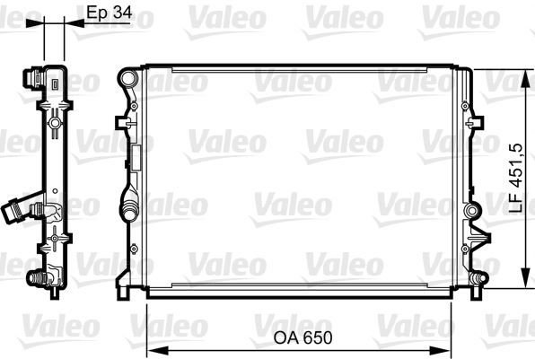 x RADYATÖR GOLF VI-CADDY III-SKODA YETİ 09 1.2TSİ MEK OTOM KLİMASIZ 650x451.5x34