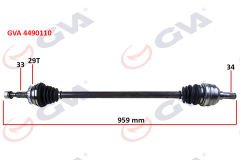 KOMPLE AKS SAĞ VECTRA B 1.6İ-1.8İ-2.0İ 95-03 ABS Lİ 29 DİŞ 959mm