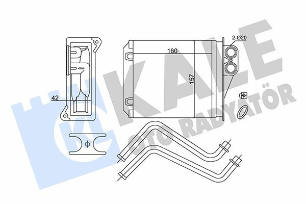 KALORIFER RADYATORU ARKA MERCEDES SPRINTER B906 06 . VW CRAFTER 30-35-50 06