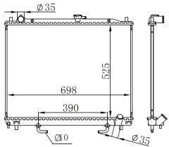 RADYATOR BRAZİNG AT 525X698X16 PAJERO 3.2 DI-D 2000 68181A-1350A154