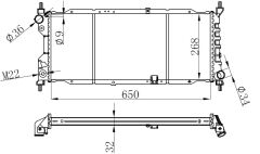 RADYATÖR CORSA B 1.5D-1.7D-COMBO 1.7D KLİMASIZ MEKANİK 650x268x32