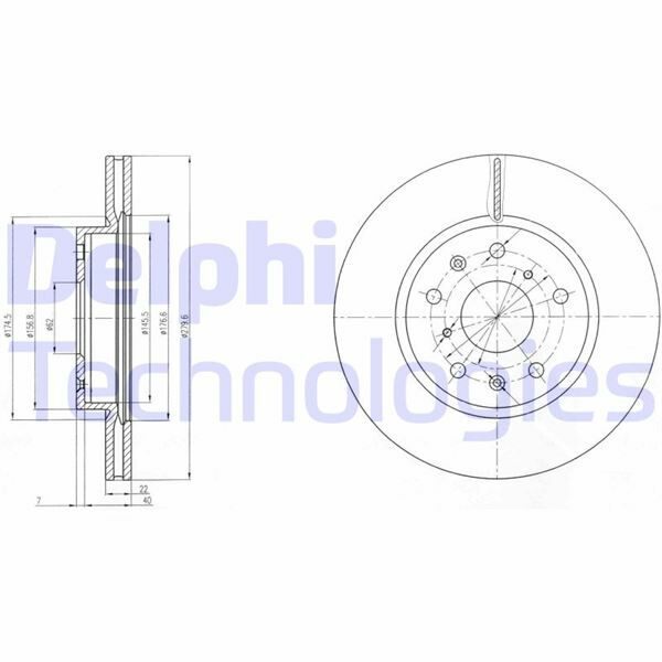 ÖN FREN AYNASI FIAT SEDICI 06 14 SUZUKI SX4 07 10 280x22x47 5 DELİK