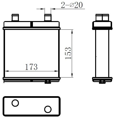 KALORİFER BRAZİNG HEATER A/M 151X175X36 MİNİBUS
