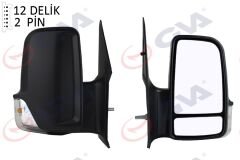 DIŞ DİKİZ AYNASI SAĞ CRAFTER 06 SPRINTER 06 MEKANİK SİNYALLİ ÇİFT CAM KONVEKS 2 FİŞ VM-6049R