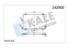 KLİMA RADYATÖRÜ KONDENSER BERLINGO 06 XSARA 04 PARTNER 06 1.6 HDI 530x362x16 1 SIRA ALB SİSTEM