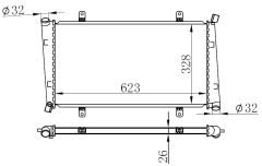 RADYATOR BRAZİNG MT 623X328X26 VOLVO S40/V40 1.9 TDI 65560A