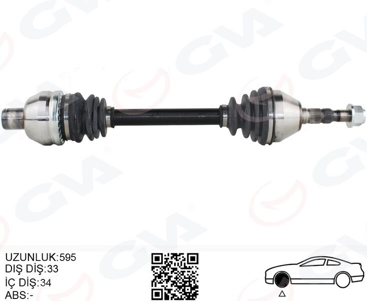 KOMPLE AKS SAĞ OPEL ASTRA H 1.9 DTL 04-14 -ZAFIRA B 05-15 595mm