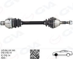 KOMPLE AKS SAĞ OPEL ASTRA H 1.9 DTL 04-14 -ZAFIRA B 05-15 595mm