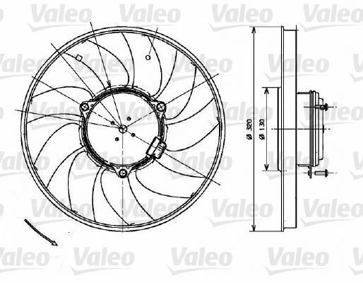 FAN MOTORU VW CRAFTER 2.0TDI 11-16 2.5TDI 06-13