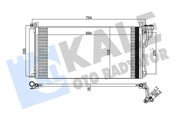 KLİMA KONDENSERİ HYUNDAI SONATA V-MAGENTIS AL/AL 693x341x16