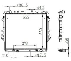 RADYATOR BRAZİNG AT 550X655X26 Hİ-LUX 2016 606069