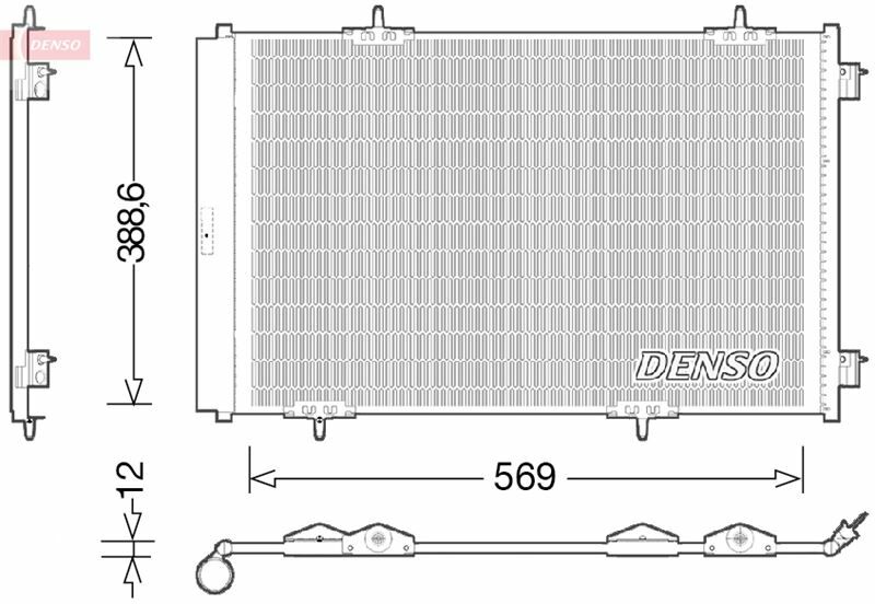 KLİMA KONDENSERİ P301-CITROEN C-ELYSEE 1.2 VTi-1.6 VTi-1.6 HDİ 11/12 587X367X16