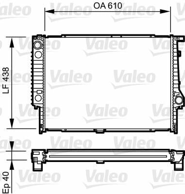 RADYATÖR BMW 5 E34 530i-535i-M 3.6-M 3.8 88-95 -BMW 7 E32 730i-iL-735i-iL 86-94 40x438x610