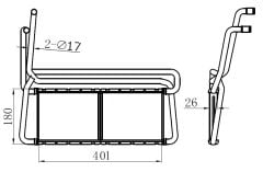 KALORİFER BRAZİNG HEATER A/M 148X415X26 P 04 / R 04 / T 04 / G 07 75007