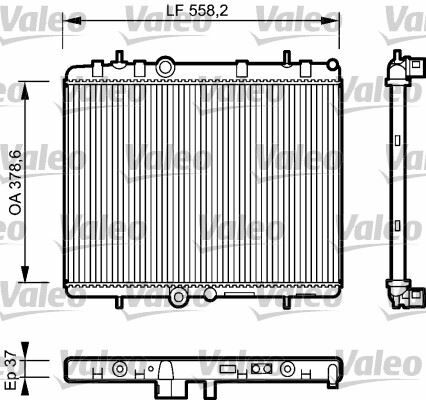 RADYATÖR 407 04 C5 08 XSARA 01-05 2.0 16V-2.0HDI AC OTOM 558.2x378.6x37