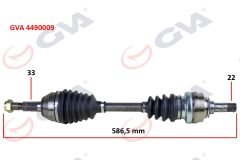 KOMPLE AKS SOL ASTRA H-ZAFIRA B 1.4-1.6 04-09 586.5mm
