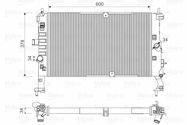 RADYATÖR MERIVA 1.3-1.7CDTI 03 AC KLİMASIZ MEK 600x370