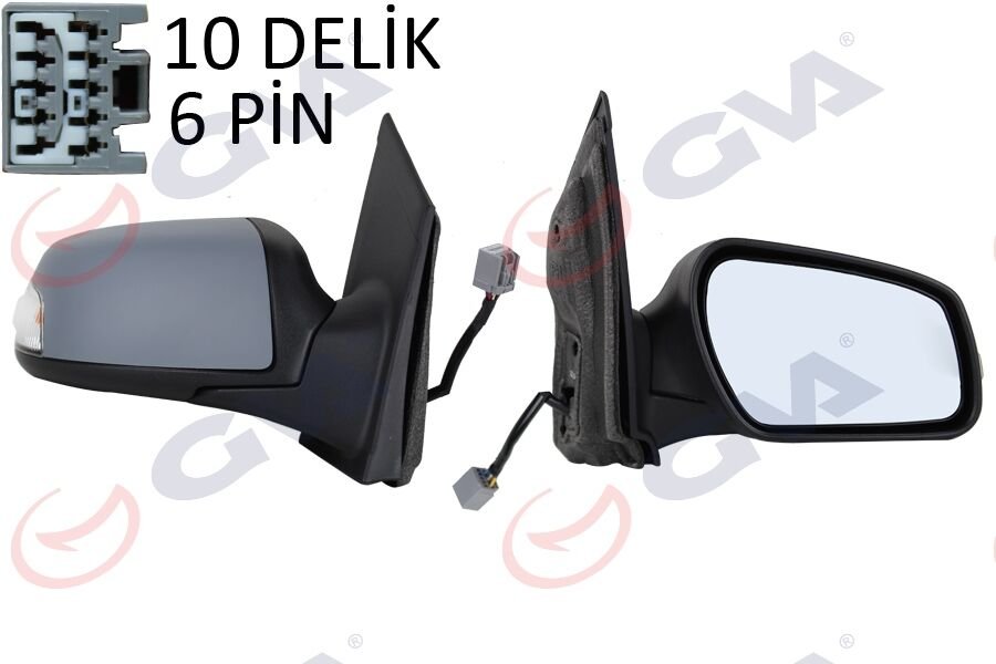 DIŞ DİKİZ AYNASI SAĞ FOCUS II 08 11 ELEKTRİKLİ ISITMALI SİNYALLİ ASTARLI KONVEKS 6 FİŞ VM-6301EHPR