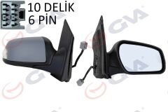 DIŞ DİKİZ AYNASI SAĞ FOCUS II 08 11 ELEKTRİKLİ ISITMALI SİNYALLİ ASTARLI KONVEKS 6 FİŞ VM-6301EHPR