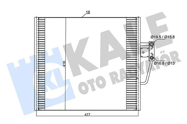 KLİMA KONDENSERİ BMW 520İ-523İ-525TD-525TDS-528İ-535İ-540İ AL-AL 478X418X16