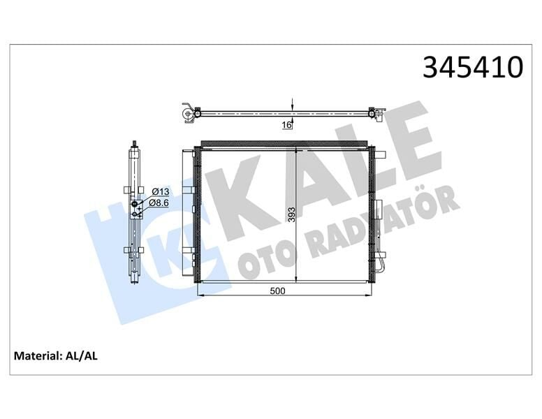 KLİMA KONDENSERİ HYUNDAI İ30 1.6T-GDİ 15 KIA CEED 1.0 T-GDİ 15 521x383 MEK AL/AL