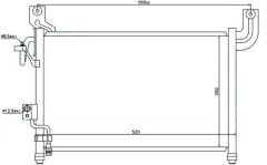KLİMA RADYATORU KONDENSERİ FORD RANGER 98 06 2.5 TD 525X292X16 OTO.-MEK.