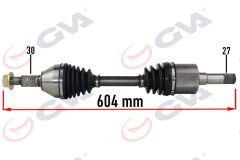 KOMPLE AKS SAĞ OPEL VECTRA C 1.9 02-08 604mm AUTO