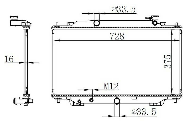RADYATOR BRAZİNG MT 375X728X16 3 1.5İ 2013 68555