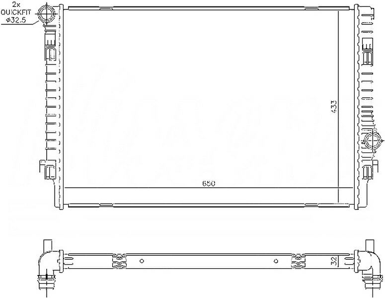 RADYATOR BRAZİNG A/M 650X433X32 A3 1.8 TFSI 2012 65302-5Q0121251GN