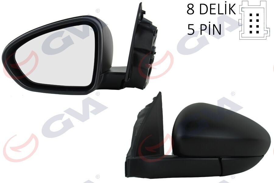 DIŞ DİKİZ AYNASI SOL EGEA 15- ELEKTRİKLİ ISITMALI DESENLİ KONVEKS 5 FİŞ