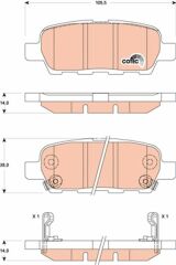 ARKA FREN BALATASI NISSAN QASHQAI J10 07 13 X-TRAIL 07 13 JUKE 10 RENAULT KOLEOS 08