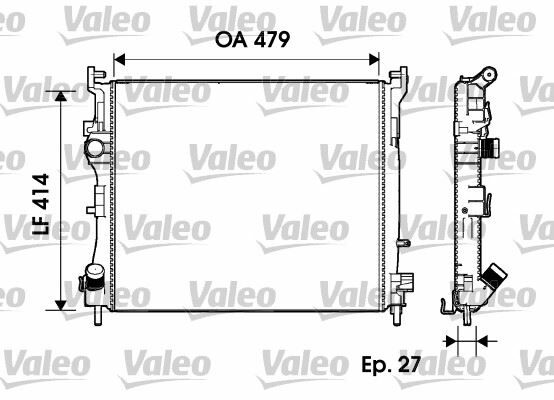 RADYATÖR CLIO II-SYMBOL II 1.5DCI AC MEK 479x414x27