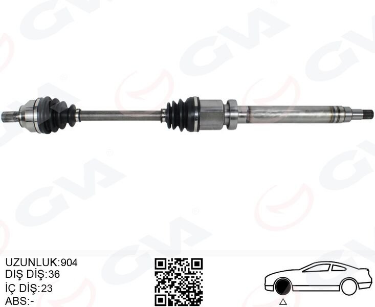 ON AKS KOMPLE SAG FOCUS II 1.6- 1.8 TI 04 11 C MAX 1.6 1.8 TI 05 11 BENZINLI VOLVO S40 II 1.6 05 12 V50 1.6 05 12