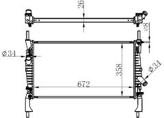 MOTOR SU RADYATORU TRANSIT 2.2TDCI 2.4TDCI 06 09 KLIMASIZ MANUEL 1 SIRA ALB