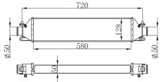 TURBO RADYATÖRÜ INTERCOOLER 583x133x50 A/M LINEA 1.4 07