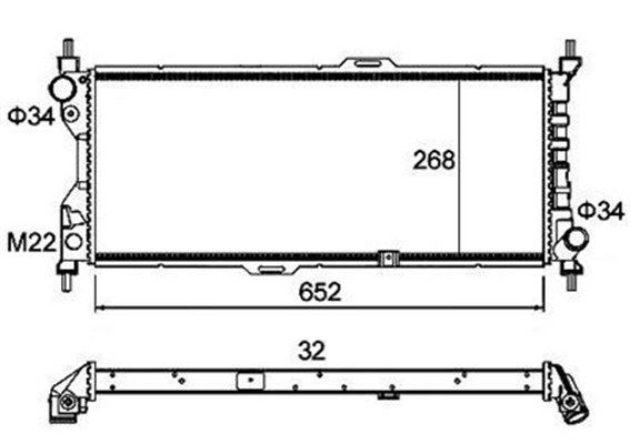 x RADYATÖR COMBO-CORSA-CORSA B AL/PL/BRZ 650x268x32