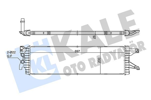 DÜŞÜK SICAKLIK SOĞUTUCU-TURBO ŞARJ SOĞUTUCU VW MULTIVAN VI-TRANSPORTER-CARAVELLE VI 2.0TDI 15-19 697x200x26