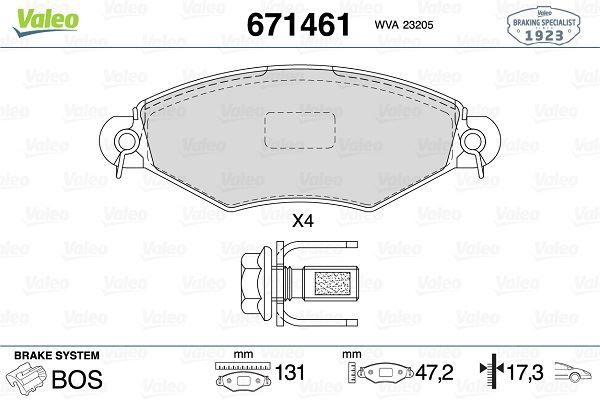 ÖN FREN BALATASI PEUGEOT P206 1.4 1.6 09/98 P306 1.4 1.6 5/93