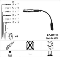 ATESLEME KABLOSU SETI 12 LI MERCEDES M112 W202 W203 W210 W220 W163