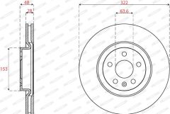 ÖN FREN AYNASI VOLVO S60 III 19 S90 II 19 V60 18 V90 II 16 XC40 18 XC60 II 19 17 JANT TEKLI 322 CAP