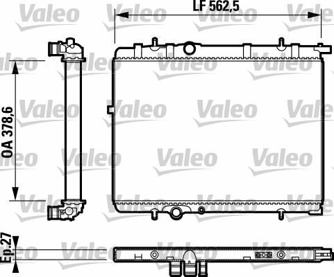RADYATÖR 206 98 307 02 C4 04 XSARA 00-05 1.6-2.0 AC KLİMASIZ OTOM 562.8x378x27