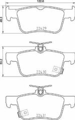 ARKA FREN BALATA HONDA CIVIC 1.6L FC5 sedan 4 kapı sedan benzinli 16- / CR-V 2.0L K20 02-06 / FORD TRANSIT CONNECT 1.5L 1.6L 15- / KUGA 1.5L 1.6L 2.0L 13- / FOCUS 1.5L 1.6L 2.0L 14-