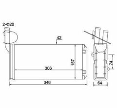 KALORİFER RADYATÖRÜ VW TRANSPORTER T4 306x157