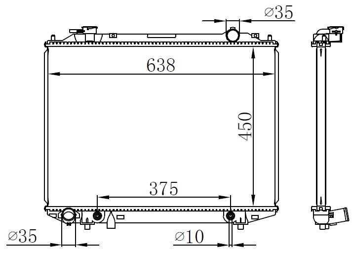 RADYATOR BRAZİNG AT 450X628X26 B-2500 2.5D 96-