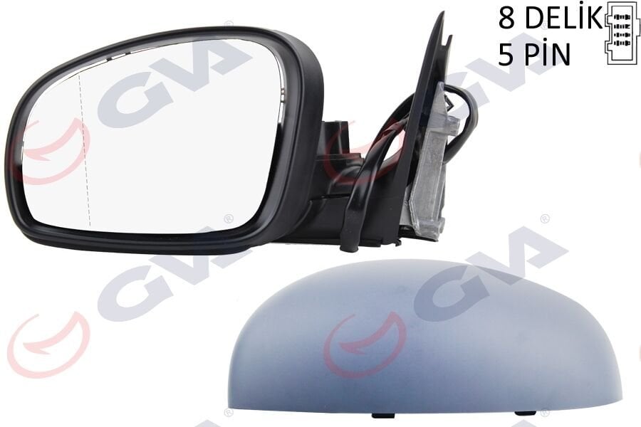DIŞ DİKİZ AYNASI SOL FABIA 07 ELEKTRİKLİ ISITMALI ASTARLI ASFERİK 5 FİŞ VM-607EHPAL