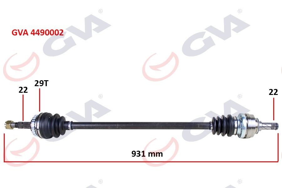 KOMPLE AKS SAĞ ASTRA F-VECTRA A 1.4i-1.6 16V 92-98 ABS LI 29 DİŞ 931mm