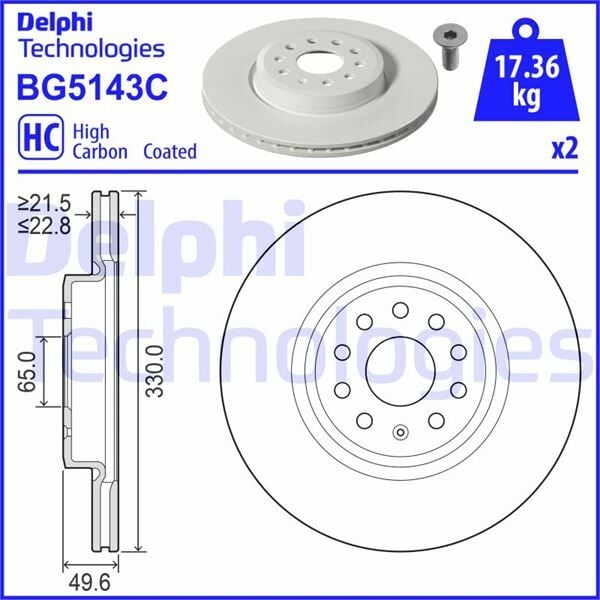 FREN DİSKİ ÇİFTLİ PAKET - BOYALI. DELİKLİ ÖN VW ID.3 11/2019
