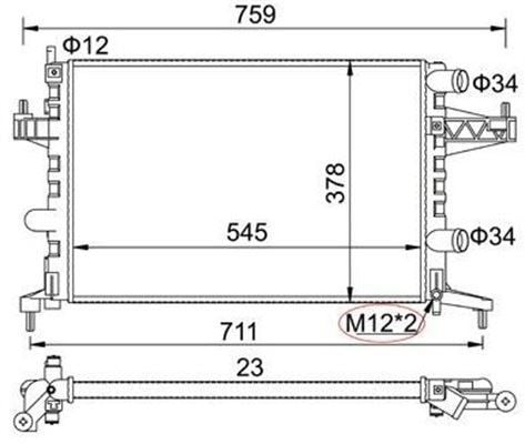 RADYATÖR BRAZING CORSA C-COMBO-TIGRA 1.0-1.2-1.2 16V-1.4-1.4 16V AC KLİMASIZ MEK 545x378x23 1300236-9201955-25555161-24445162