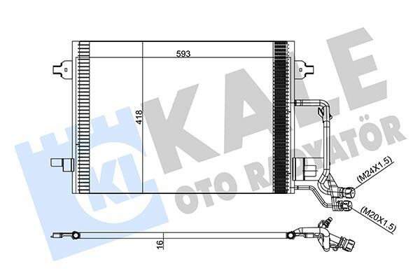 KLİMA KONDENSERİ A6 AL/AL 615x420x18
