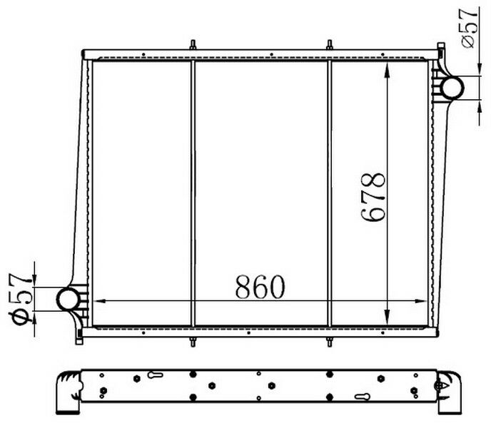 RADYATOR TRUCK BRAZİNG MT 860X678X48 P 114 DSC11 95 64068A